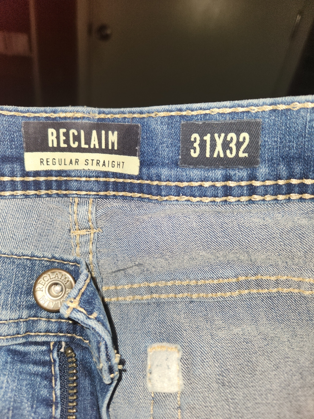 Reclaimed Vintage Men’s Straight-Leg Jeans — Light Blue